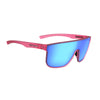 Tifosi Sanctum XL Sunglasses Matte Crystal Pink with Sky Blue Mirror Lens
