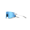 Tifosi Vogel XC Sunglasses Satin Clear with Sky Blue Mirror Lens