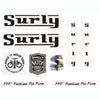 Surly Pacer Decal Set Black
