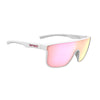 Tifosi Sanctum XL Sunglasses Matte White with Pink Mirror Lens