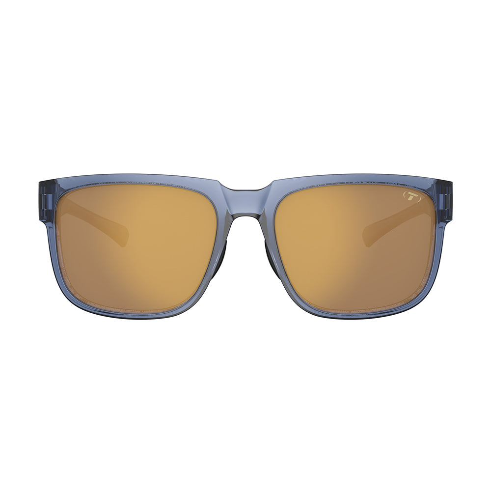 Tifosi Shumo Sunglasses Crystal Denim with Gold Mirror Lens