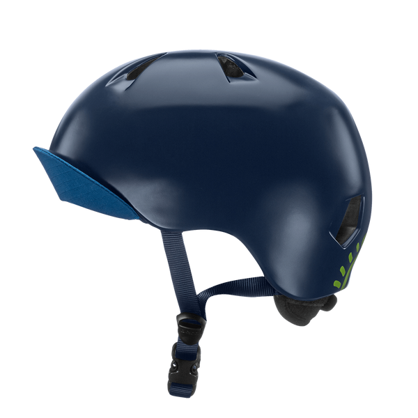 Bern Nino Satin Navy Blue Zig-Zag w/ Flip Visor - Papanui Cycles