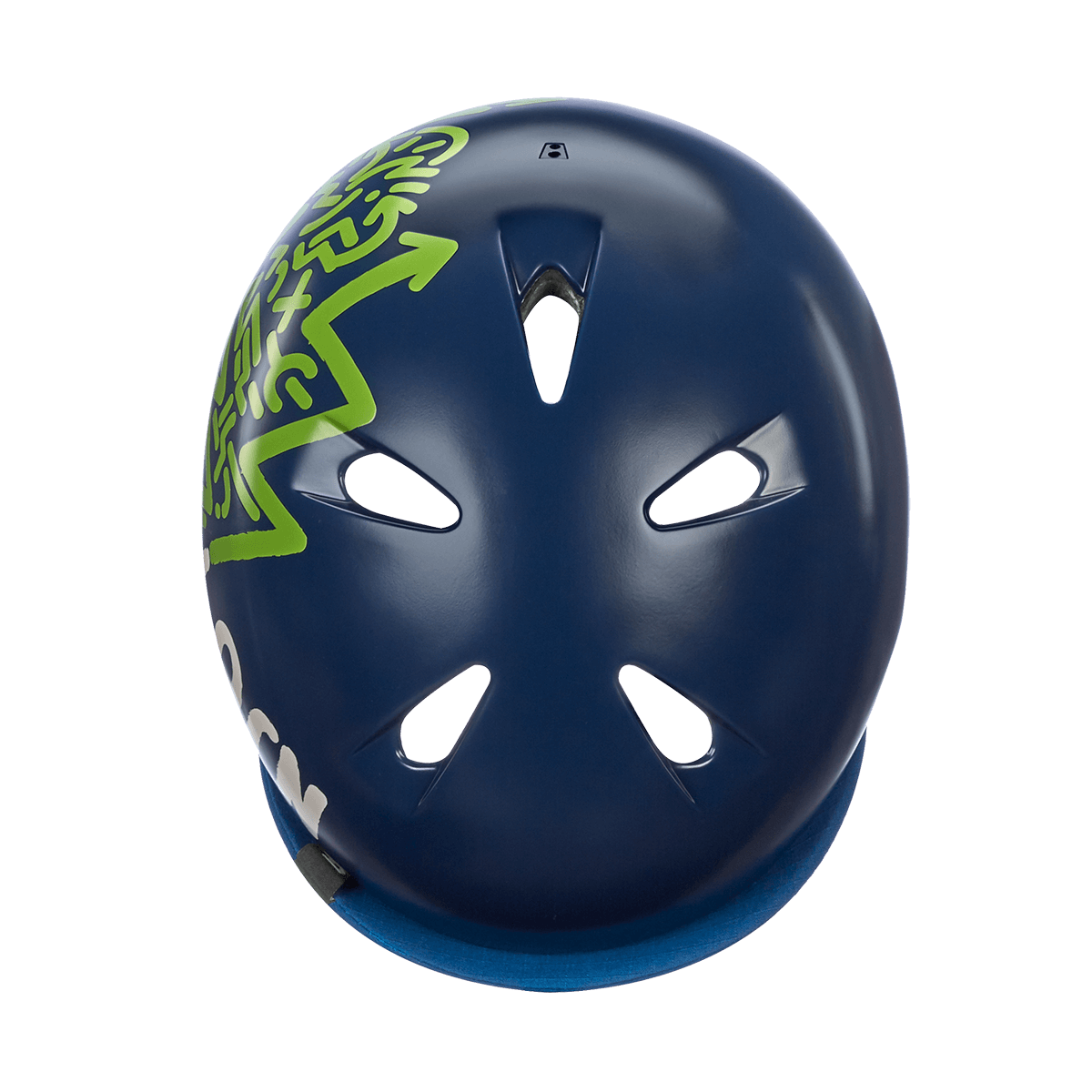 Bern Nino Satin Navy Blue Zig-Zag w/ Flip Visor - Papanui Cycles