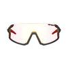 Tifosi Stash Sunglasses Matte Gunmetal with Clarion Red Fototec Lens
