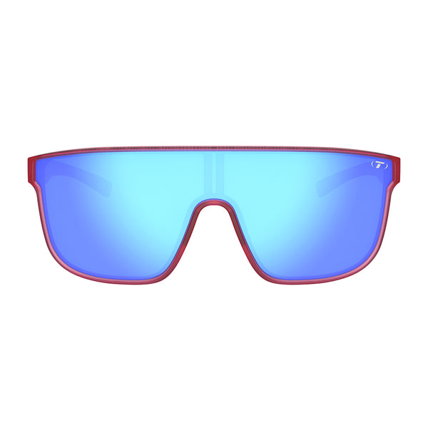 Tifosi Sanctum XL Sunglasses Matte Crystal Pink with Sky Blue Mirror Lens