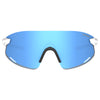 Tifosi Vogel XC Sunglasses Satin Clear with Sky Blue Mirror Lens