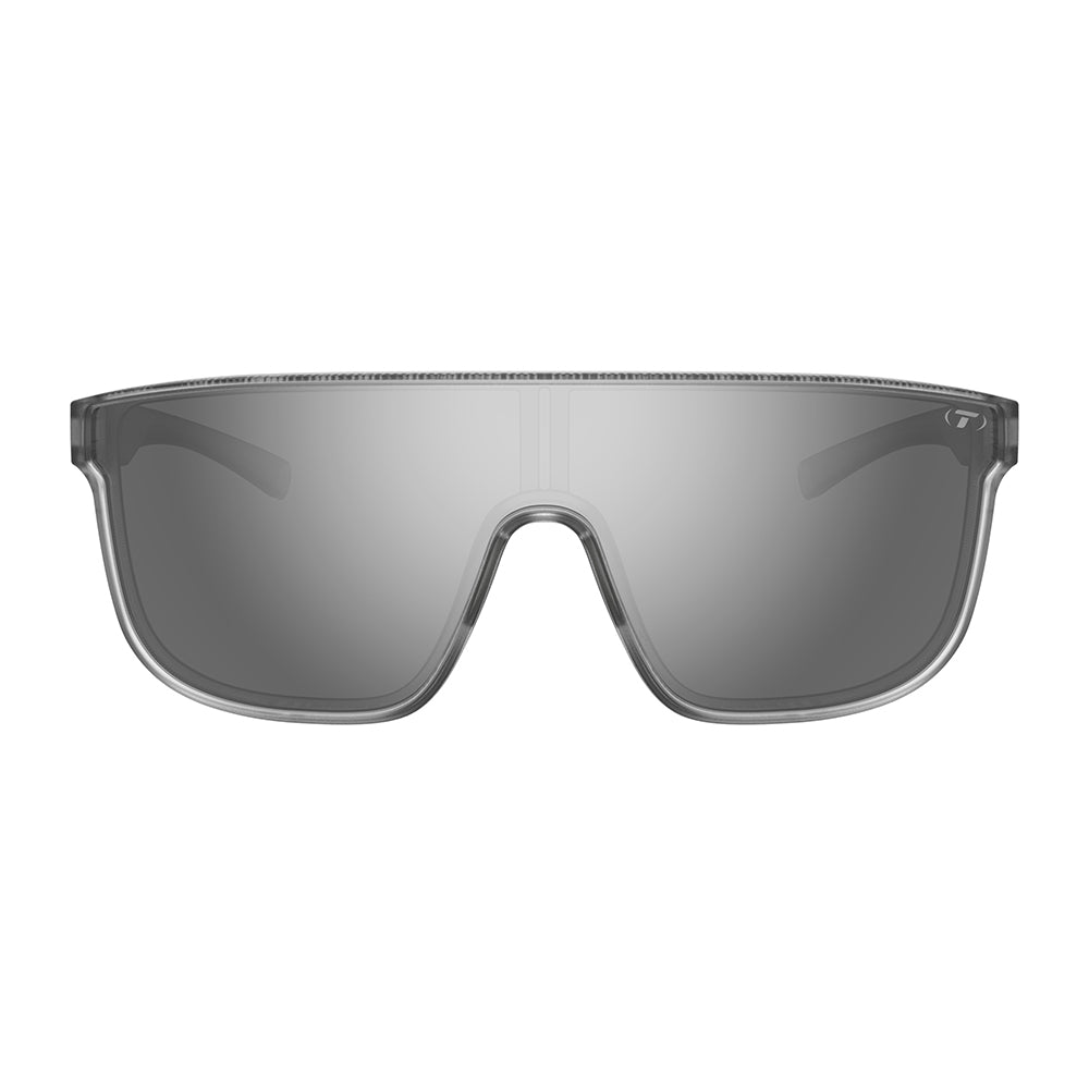 Tifosi Sanctum XL Sunglasses Satin Clear with Silver Mirror Lens