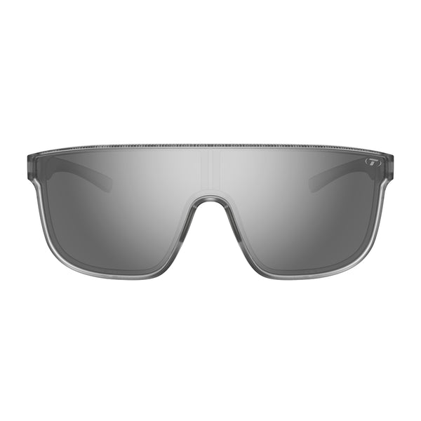 Tifosi Sanctum XL Sunglasses Satin Clear with Silver Mirror Lens