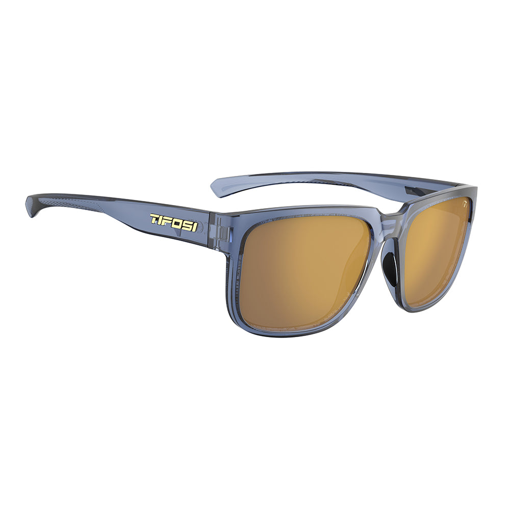 Tifosi Shumo Sunglasses Crystal Denim with Gold Mirror Lens