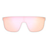 Tifosi Sanctum XL Sunglasses Matte White with Pink Mirror Lens