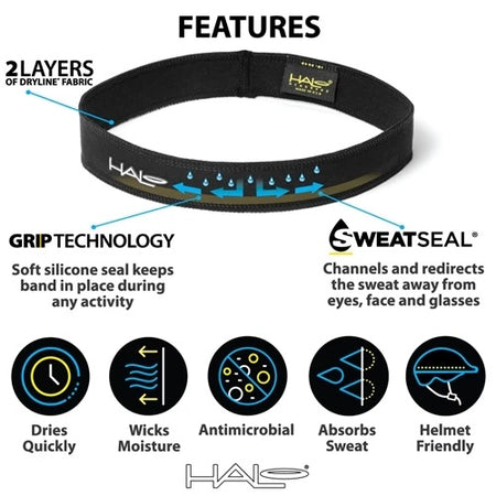 Halo Slim Headband Pullover Black tech