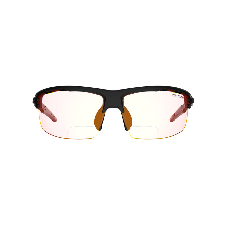 Tifosi Rivet Sunglasses Blackout with Clarion Red Fototec Reader +1.5 Lens
