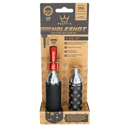 Peatys Holeshot CO2 Tyre Inflator 25g Red