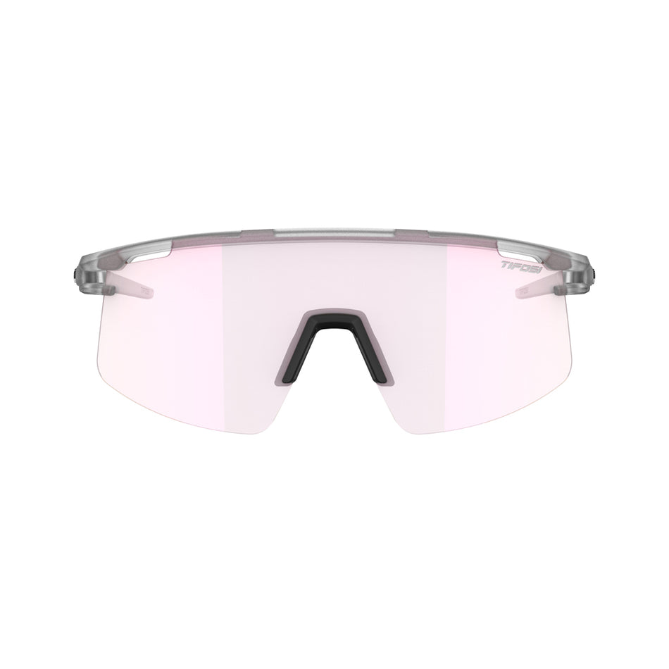Tifosi Moab Lite Sunglasses Satin Clear with Clarion Pink Fototec Lens
