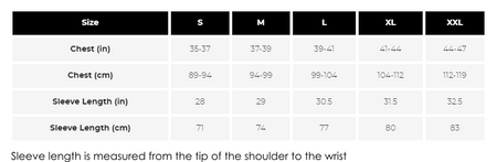 Reflect360 Platinum Jacket Men's Sizing Guide