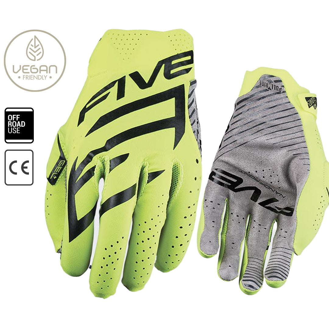 FIVE MXF RACE gloves - Fluro Yellow