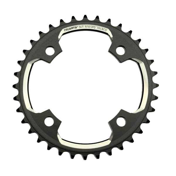 SRAM Chain Ring MTB 36 Tooth 104 S1 49 Chain Line AL5 2x10 No Pin Blast Black (For 36/22)
