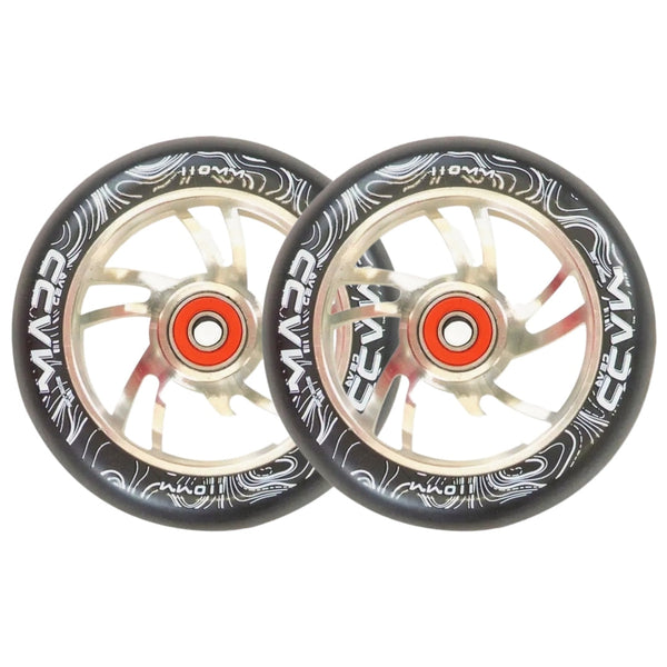 PAIR MADD GEAR 110MM FORCE ALLOY CORE WHEEL SILVER