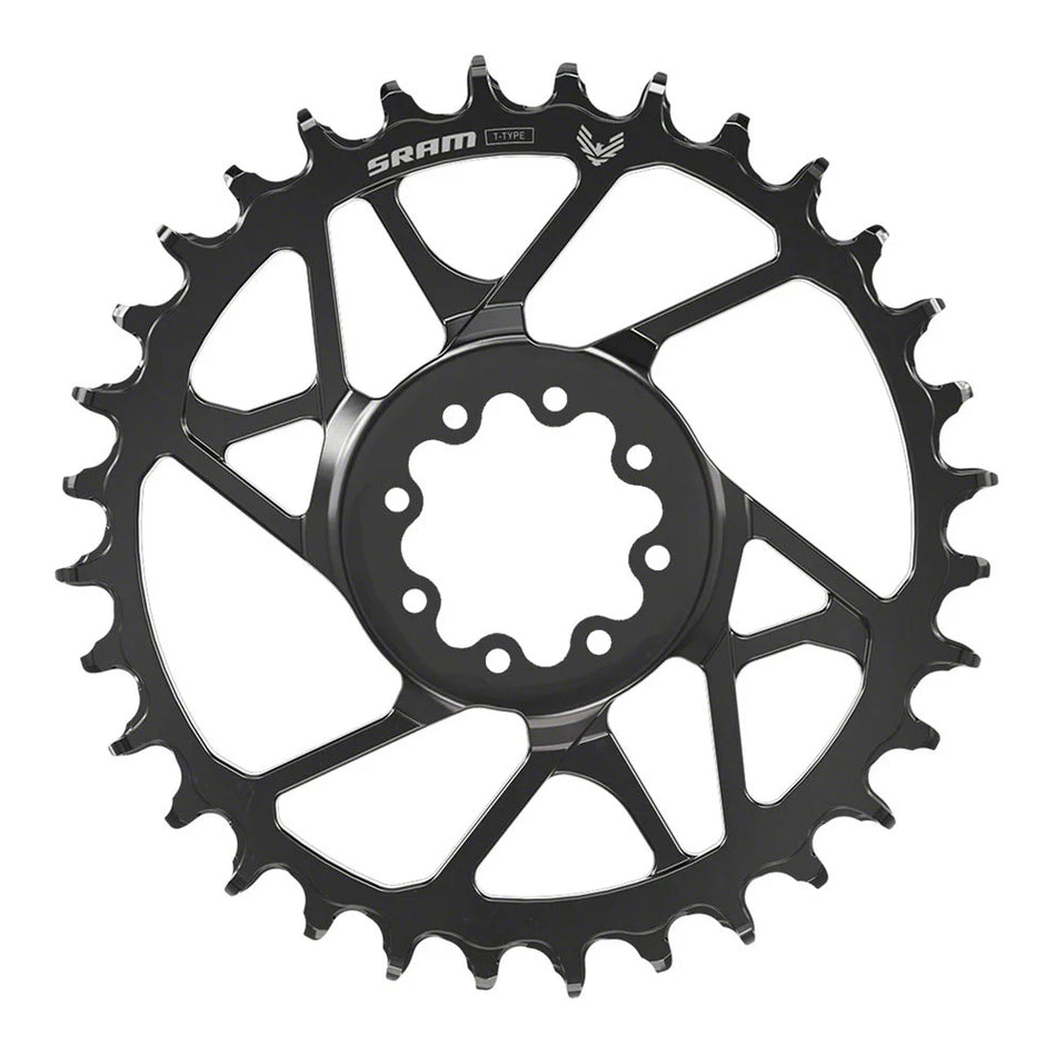 SRAM Chain Ring T-TYPE Eagle 32T Steel Direct Mount 3mm Offset Eagle (including 8 bolts) Black - S1000
