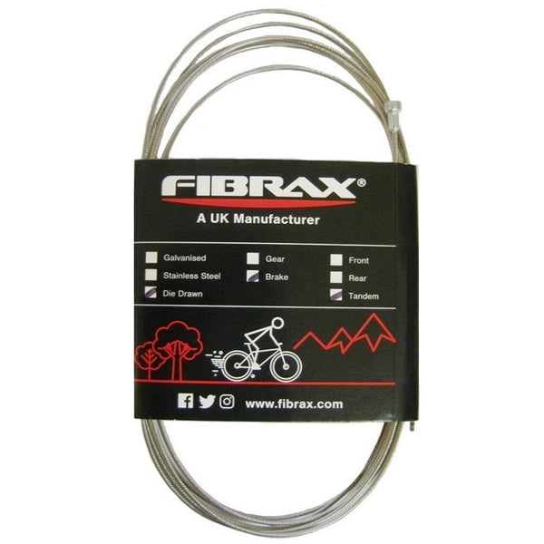 Fibrax Stainless Steel Tandem Brake Cable (Pear Nipple)