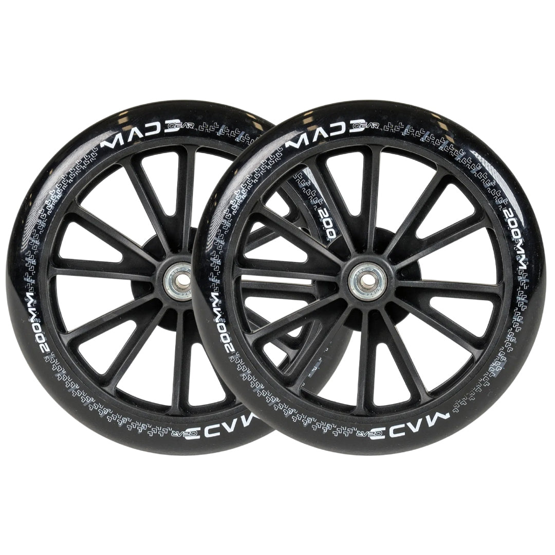 PAIR MADD GEAR 200MM METRO CRUISE WHEEL BLACK