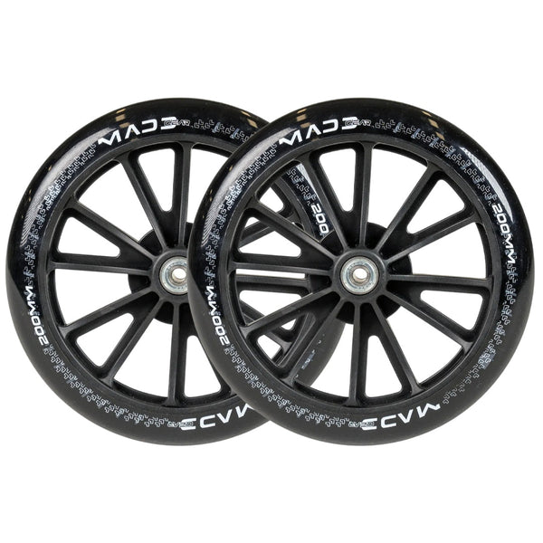 PAIR MADD GEAR 200MM METRO CRUISE WHEEL BLACK
