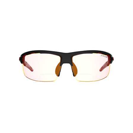 Tifosi Rivet Sunglasses Blackout with Clarion Red Fototec Reader +1.5 Lens
