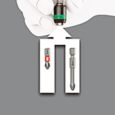 Wera Tools 838 RA-R M Bitholding screwdriver with ratchet functionality, 1/4"", 15-piece ratchet screwdriver set

