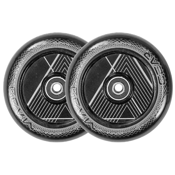 PAIR MADD GEAR 100MM RAVEN HOLLOW CORE WHEEL BLACK