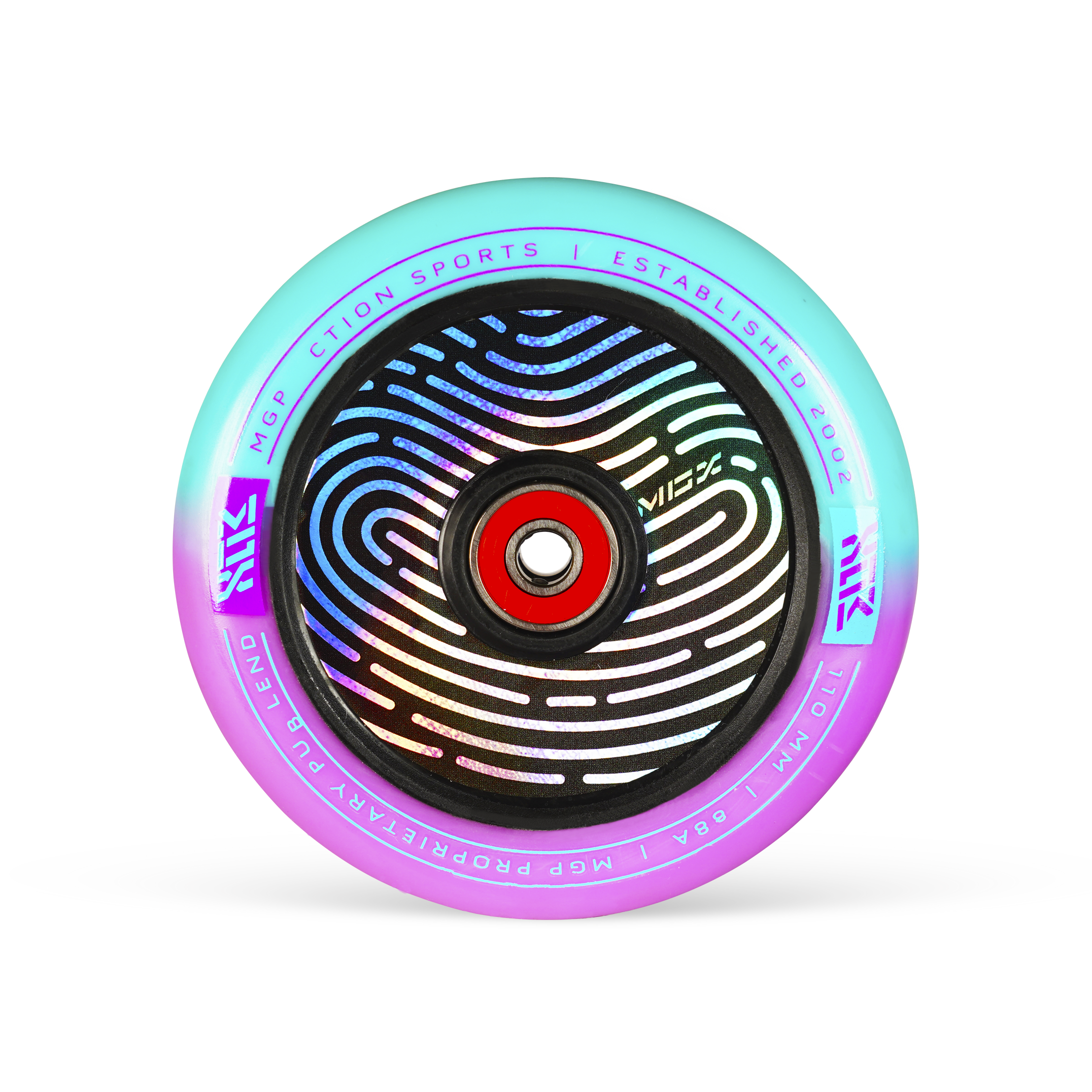 MADD GEAR 110MM HOLOGRAPHIC WHEEL PURPLE / TEAL