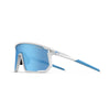 Tifosi Moab Sunglasses Matte White with Clarion Blue AC Red and Clear Lens
