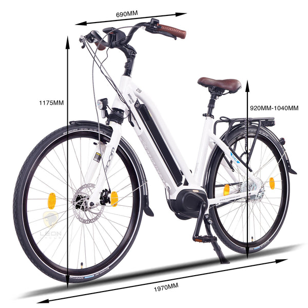 NCM Milano Max N8R Trekking E-Bike, City-Bike, 300W, 36V 16Ah 576Wh Battery