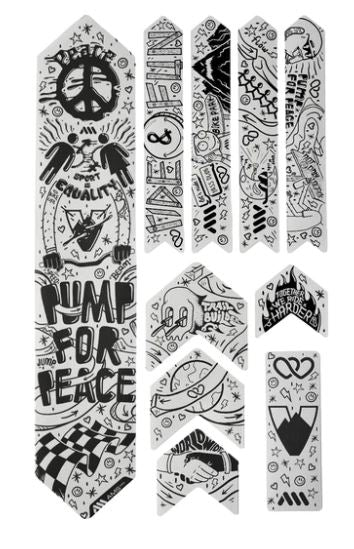 All Mountain Style - Pump For Peace Frame Guard - Papanui Cycles