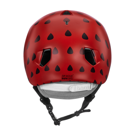 Bern Nina Satin Red Strawberry w/ Flip Visor - Papanui Cycles