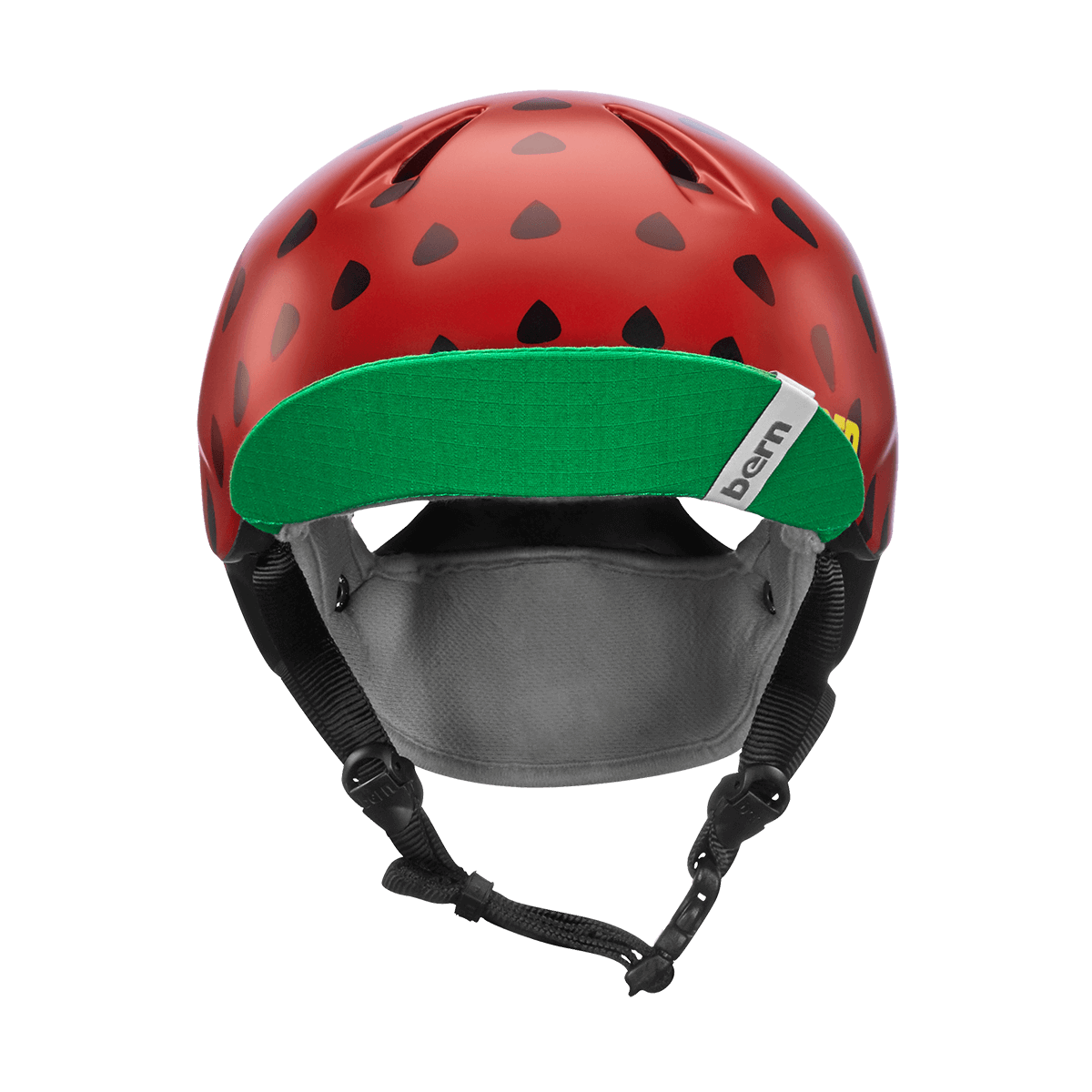 Bern Nina Satin Red Strawberry w/ Flip Visor - Papanui Cycles