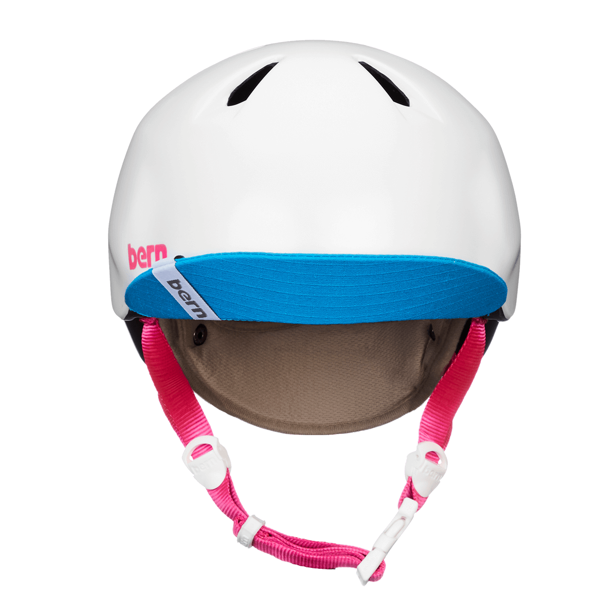 Bern Nina Satin White w/ Flip Visor - Papanui Cycles