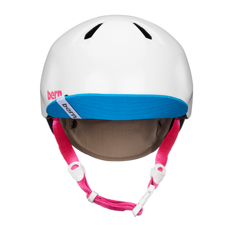 Bern Nina Satin White w/ Flip Visor - Papanui Cycles