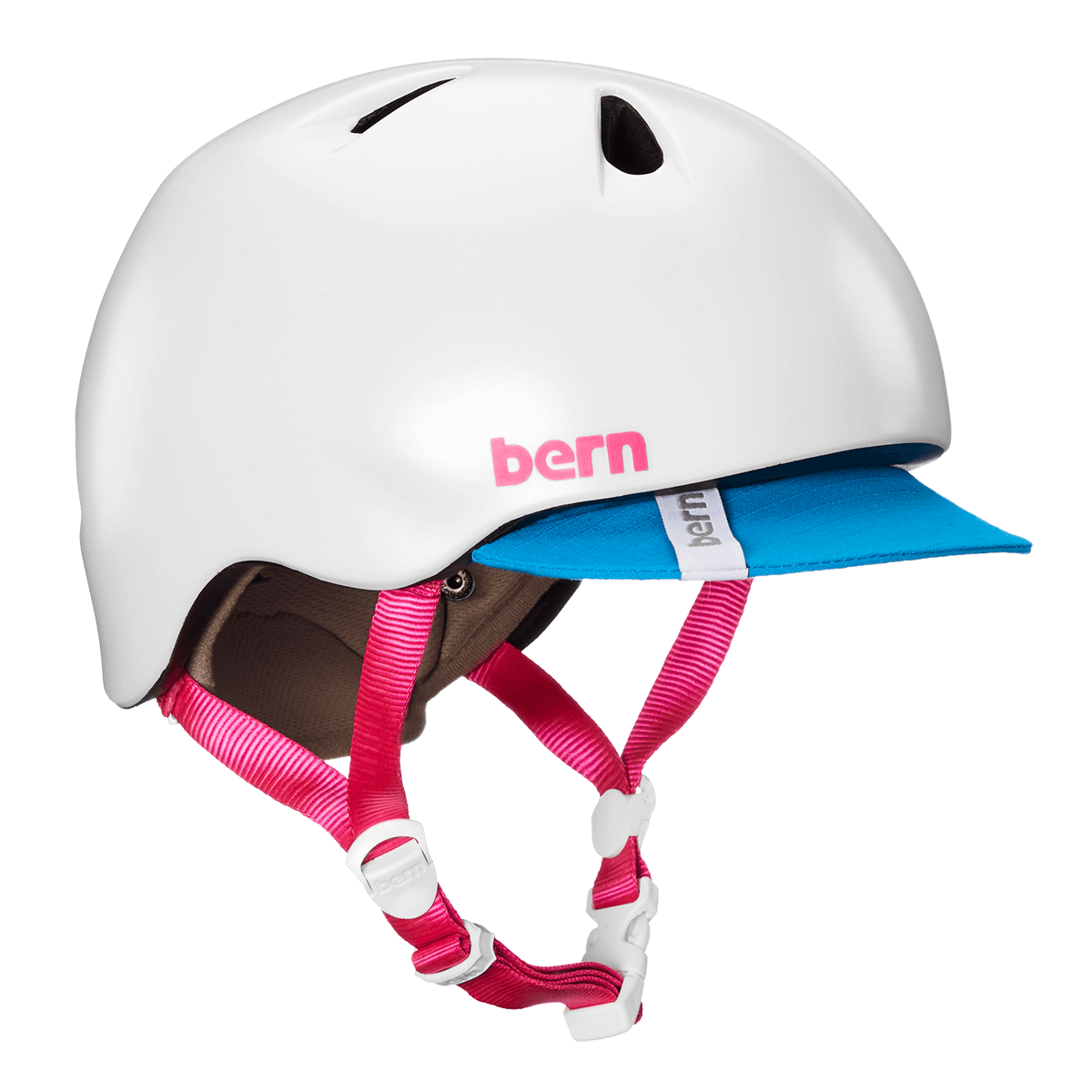 Bern Nina Satin White w/ Flip Visor - Papanui Cycles