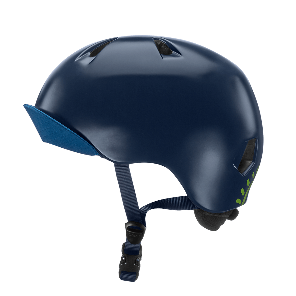 Bern Nino Satin Navy Blue Zig-Zag w/ Flip Visor - Papanui Cycles