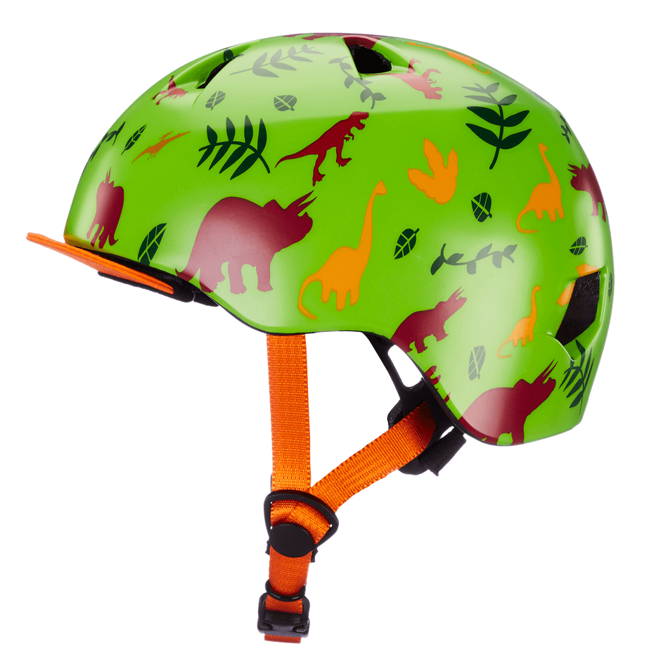 Bern Tigre Satin Green Dino w/ Visor – XXS - Papanui Cycles