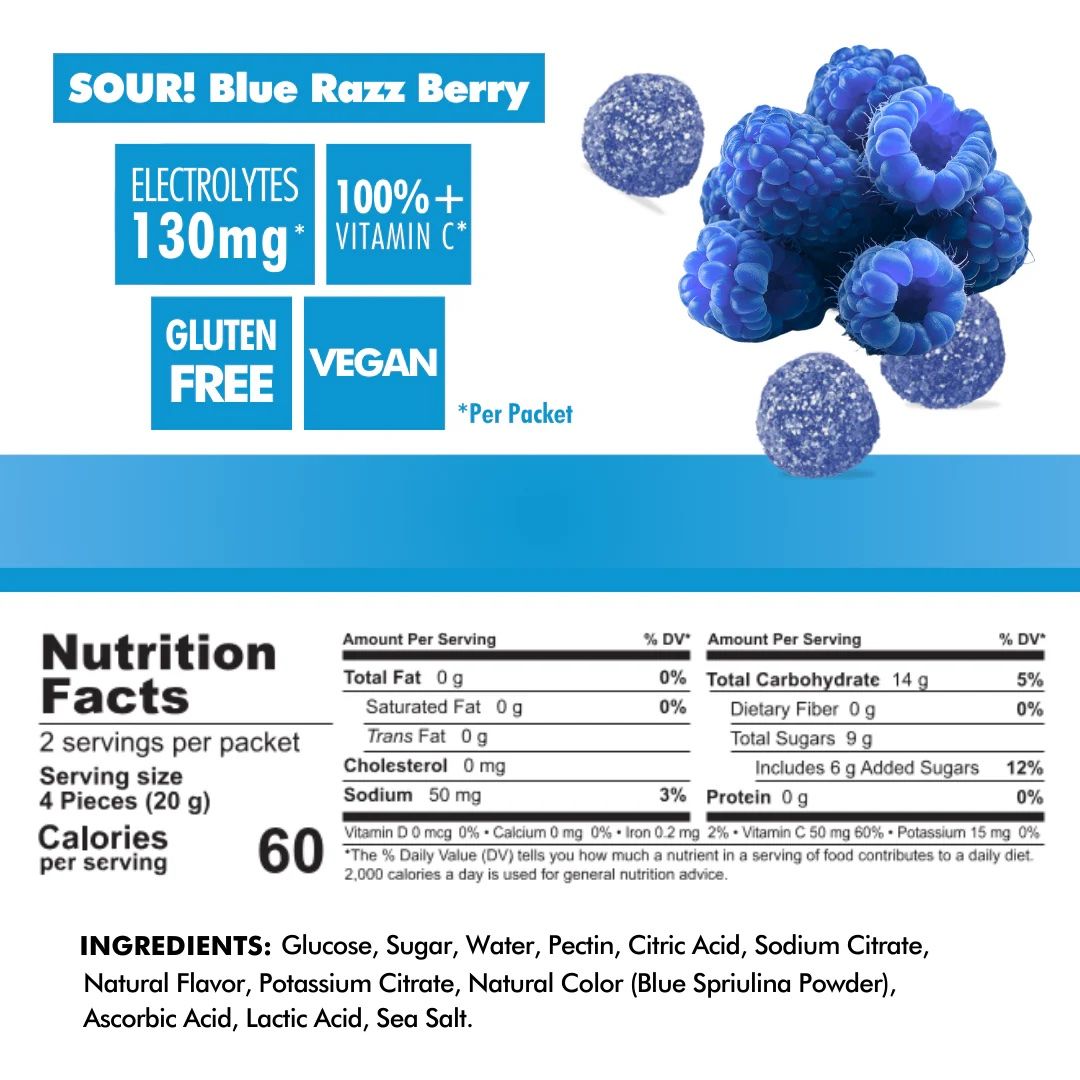Bonk Breaker Blue Razz Berry Energy Chews - Papanui Cycles