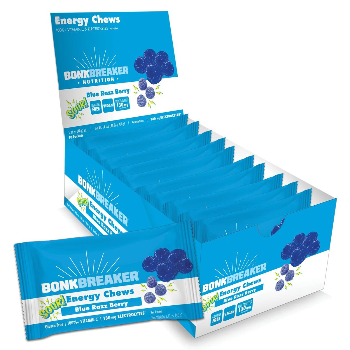 Bonk Breaker Blue Razz Berry Energy Chews - Papanui Cycles