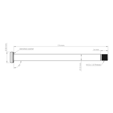 Burgtec Yeti 174mm Rear Axle - Papanui Cycles