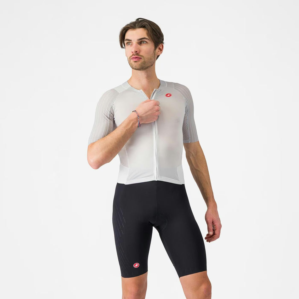 Castelli Free Sanremo 3 Tri Suit Short Sleeve Men's White/Black
