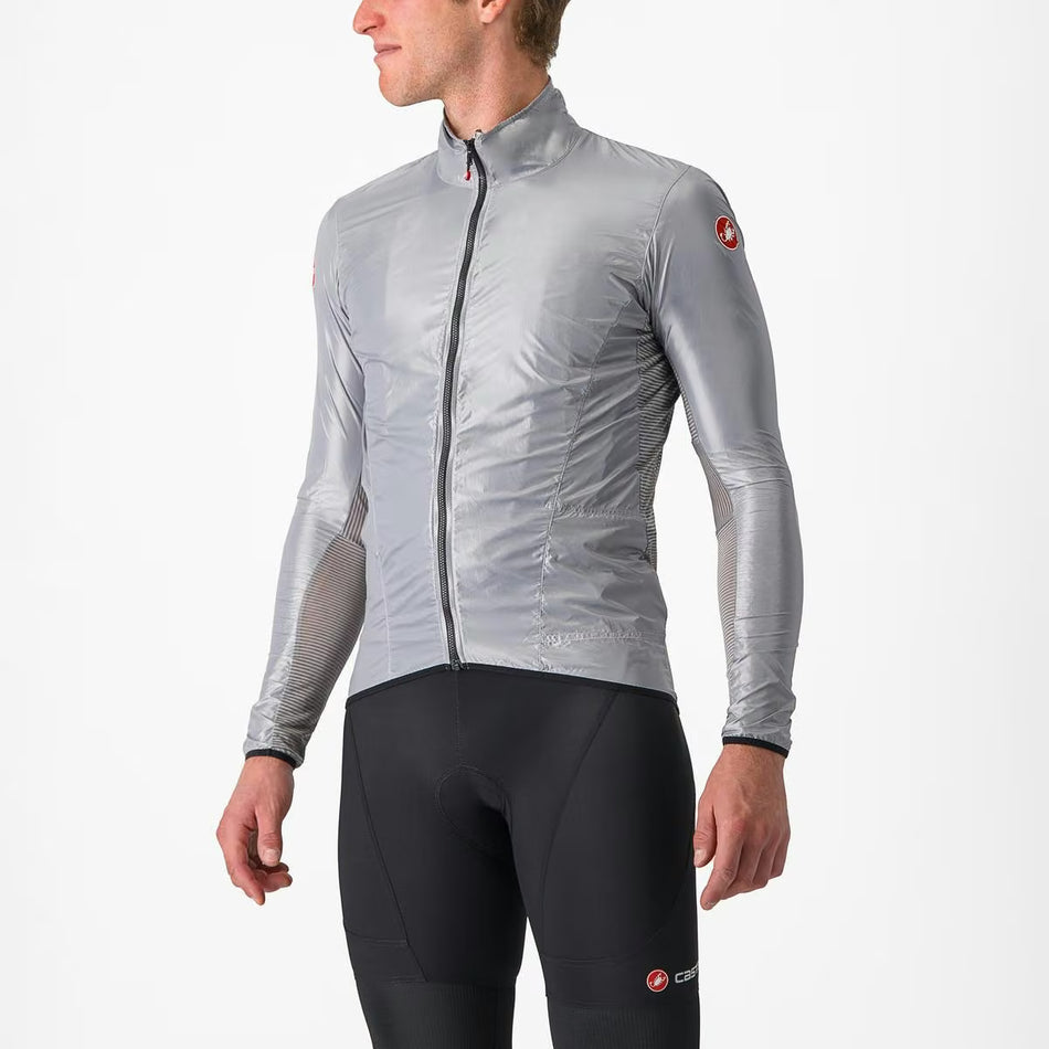 Castelli Aria Shell Jacket Men's Silver Gray