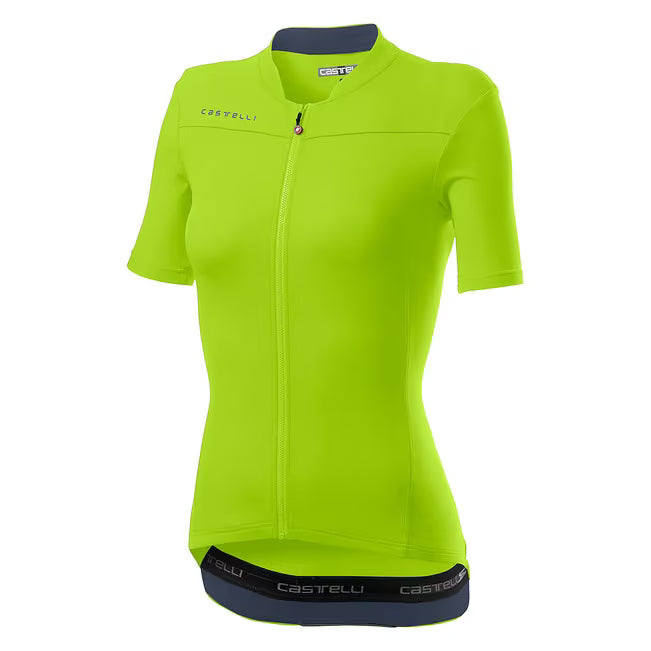 Castelli Anima 3 Jersey Women's Chartreuse/Dark Steel Blue