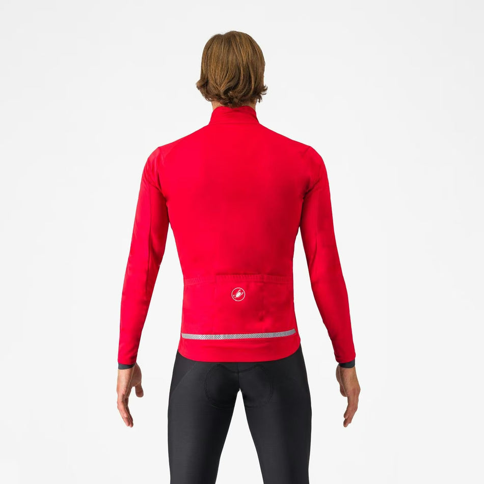 Castelli Go Jacket Men's Red/Silver Gray