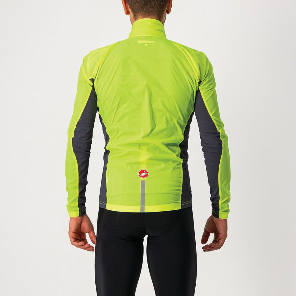 Castelli Squadra Stretch Jacket Men's Yellow Fluo/Dark Gray