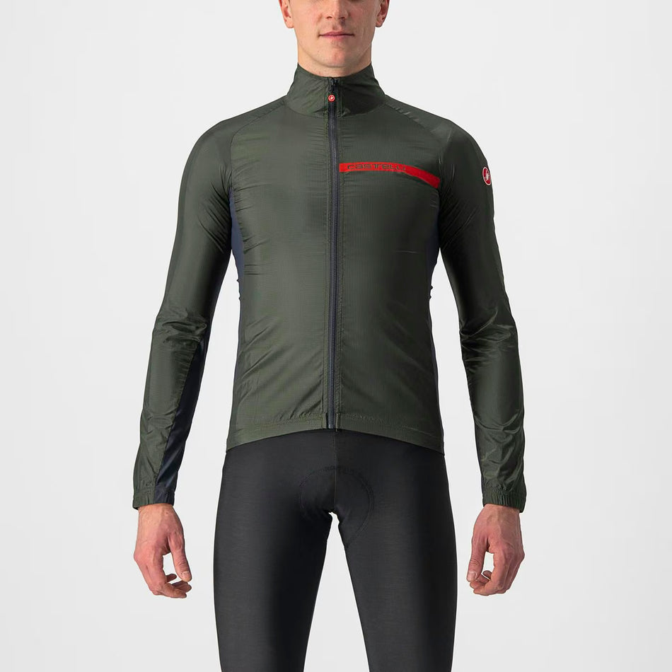 Castelli Squadra Stretch Jacket Men's Military Green/Dark Gr