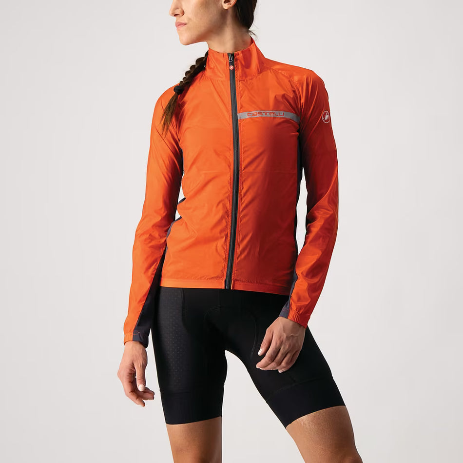 Castelli Squadra Stretch Jacket Women's Fiery Red/Dark Gray